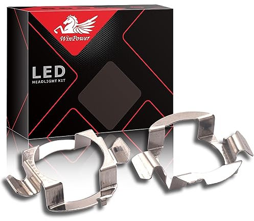 WinPower H7 LED Adapter Birne Base Clips Halterung Auto Scheinwerfer Sockel Zubehör Kompatibel mit Audi A3 A4L A6L B8 A6 C5 A5 Q3 Q5 Q7, 2 Stück