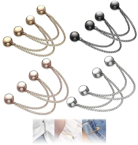 Multifunktionale Magnetische Kleidungsklammern,8 PCS Magnetische Kleidungsclips Kleider-Clips Knopf Cover Clip Brosche Kleidung Hijab Pins Clothing Knöpfe für Kleidung Hijab Accessoires