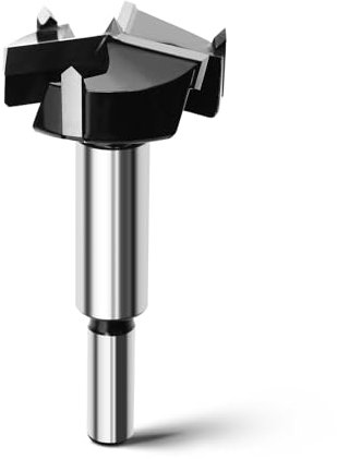 Broca Forstner de 50 mm para madera, longitud de 92 mm, con eje redondo, para madera, madera dura, tableros de fibra