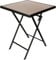 BRUBAKER Gartentisch Bergamo - 58 x 58 cm Balkontisch wetterfest - Metall Beistelltisch klappbar - Campingtisch eckig mit Stein Optik - Klapptisch für Balkon, Terrasse - Bistrotisch - Beige