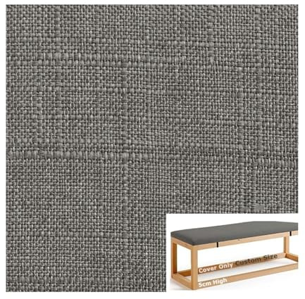 ILiemao Nach Maß Maßgeschneidert Bankkissenhülle Für Innen Außenbereich Fensterbank Sitzbank Gartenstuhl Sofa Individuell Anpassbar Farbe Sitzkissen Bank Bezug Ersatzbezug 5cm Höhe(45x85 cm)