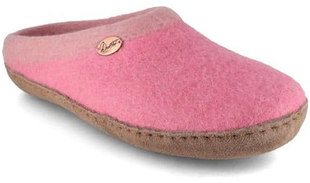 WoolFit Sherpa Filzpantoffeln Hausschuhe mit flexiblem Fußbett & Ledersohle, Gr. 36-48