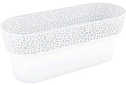 LA Kunststoff - Schale Rosa oval 30x11,7 - Weiss