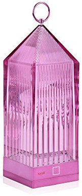 Kartell Lantern Lampada da Tavolo, Dimmerabile 1.2 W, Rosa(Glicine), 9.5 x 9.5 x 31 cm