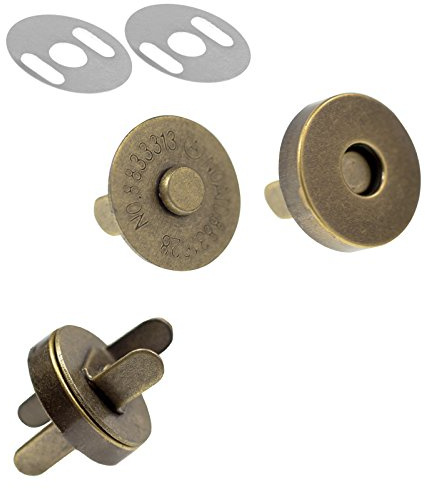 10 Magnet-Verschlüsse rund + oval Größen- Farbwahl - Taschen Schloss Verschluss