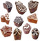 Royal Kraft Töpferei Drucken Stempel Original Klein Star Frucht Gestalten Holzblöcke (Set von 10)