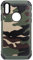 NX Camouflage Case for iPhone XR with Free Ring Stand, Camo Green