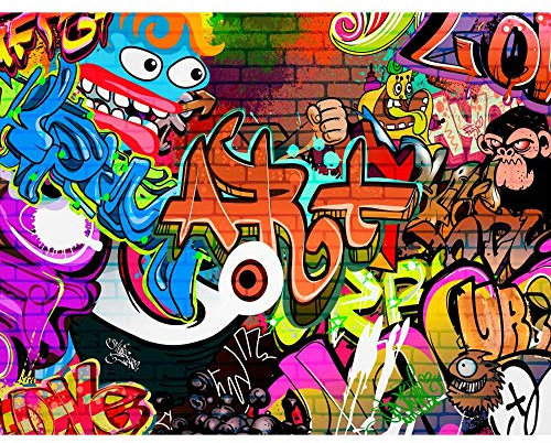 Papier peint mural graffiti street art papier peint intissé salon chambre bureau couloir décoration murale peintures murales de décoration murale moderne, 430cmX300cm (169.3 x 118.1 in)