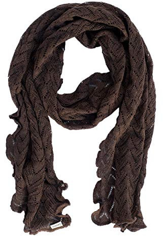 Invero, Merino Schal Lilly, 100% Wolle (Braun)