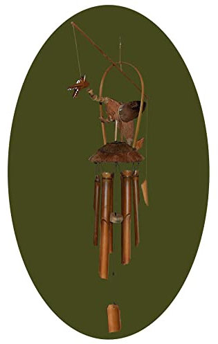 Windspiel Klangspiel Bambus Mobile Drache Klangholz