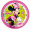 Procos Lot de 8 assiettes Minnie Happy Helpers - 23 cm - En papier mélangé FSC® - Pour fête d'anniversaire d'enfant - 93439