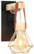 iDEGU Wandlampe Innen Vintage Wandleuchte im Industrial Design aus Holz und Eisen 1-flammig Retro Lampe mit Käfig Gold Schwarz Einstellbare Hängelampe für Wohnzimmer Schlafzimmer Küche Flur (1 Stück)