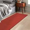 KARAT Bettvorleger Dynasty - edle Velours Bettumrandung - Teppich Läufer für Schlafzimmer Wohnzimmer - Flauschiger Teppichläufer (80 x 200 cm, Rot)