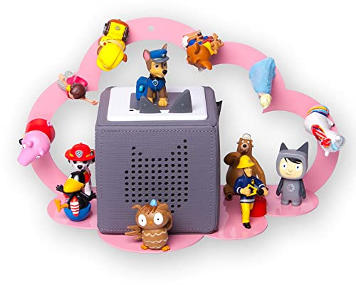 moin minis Wolke Rosa für Toniebox magnetisches Regal kompatibel mit 20 Tonie Figuren und Tonie Box Wolkenregal für Kinder Hörfiguren Tonies Magnetregal Kinderzimmermöbel