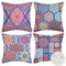 Velvhom Sofakissen Kissenbezug Wasserdicht 50 x 50cm Gartenmöbel Kissenhüllen Blumen Mandala Boho Hippie Outdoor Dekokissen Bezüge für Garten Terrasse Bank Bed Büro Cafe Büro,4 Stück