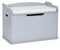 COSTWAY Wooden Toy Box, Kids Bench and Storage Chest with Cushion, Safety Hinged Lid & Handles, Children's Organizer Cabinet for Playroom Bedroom (Grey)
