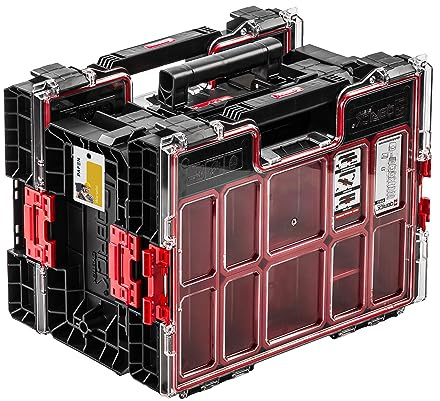 Werkzeugkasten SET PRO-Series 3in1-45 x 31,5 x 36cm - Werkzeugkoffer Toolbox und Zwei Sortierkästen - Werkzeugkiste Organizer Sortimentskasten Kleinteilemagazin Premiumklasse