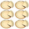 Acan Tradineur - Pack de 6 Bandejas con blonda Circular - Especial para Fiestas o Celebraciones - Material reciclable - Ø 35 cm - Color Oro