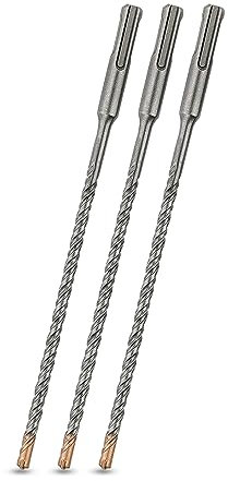 SDS Plus Hammer Drill Bits Long, Professional Tungsten Cross Tip Rotary Impact Drill Bit for Masonry Brick Concrete (16mm x 200mm x 3)