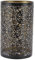 Abat-Jour de Forêt Sculpté Noir évidé E27 E26 Abat-Jour de Table de Chevet Décoratif Détachable Abat-Jour Cylindrique en Métal pour Lustre de Table Applique Murale, Fleur Sculptée