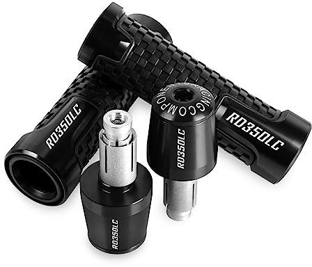 WESTCH Motorrad Griff FÜR Yamaha RD350LC RD 350 LC 1980 1981 1982 RD-350LC Motorrad Nicht-Slip Griff Bar Lenker Grip Ende Abdeckung Kappe Hand Griffe CNC Motorrad-Lenkergriffe (Color : 1)