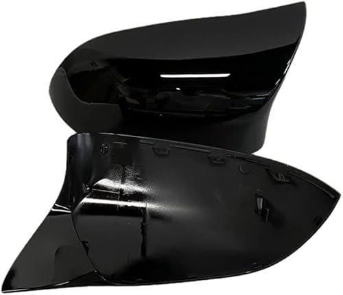 PAREKS Rückspiegel Spiegelkappen,für BMW F25 X3 F26 X4 F15 X5 F16 X6 2014 2015-2018,Ersatz-Seitenspiegelkappen Rückspiegelkappe Spiegelabdeckung Ersatz,A-2 pcs Black