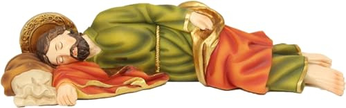 FADEDA Schlafender Josef/Höhe:20 cm/handbemalt/detailgetreue Krippen Figuren - Weihnachten Tisch Dekoration Krippe Zubehör