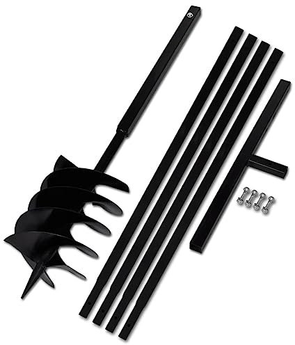 Camerina Trapano da Terra con Manico 200 mm con Tubo di prolunga Acciaio 5 m,Articoli di ferramenta,Utensili,Trapani,Trivelle(SPU:270535)