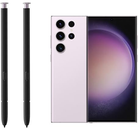 Lot de 2 stylets de rechange pour Samsung Galaxy S23 Ultra S sans Bluetooth (lavande)