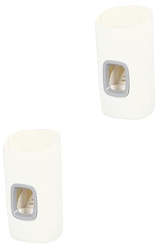 Mobestech 2stücke Zahnpasta-spender Halterung Wandmontage Stabiler Zahnpasta-quetscher Für Standard-zahnpastatuben Hygienisch Und Platzsparend Für Badezimmer-accessoires