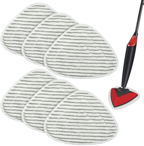 DLAIMI 6 PCS Ricambio Scopa a vapore per Compatibili Con Vileda Steam, Microfibra Lavabile Mop Maggiore capacità di pulizia Pulizia Pad di Ricambio Lavabile e riutilizzabile in lavatrice