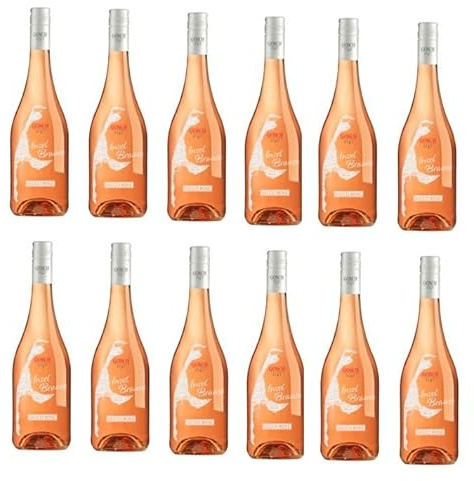 12 Flaschen Gosch Sylt Secco rose Inselbrause Baden Perlwein rose trocken 750ml 11% Vol. + Space Riegel von Onlineshop Bormann