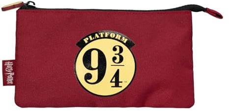 Grupo Erik Mäppchen Harry Potter Gleis 9 3/4 Federmappe 3fach - Stift Etui Schule - Federmäppchen Mädchen Schlampermäppchen Jungen - Offizieller Disney Merch