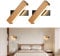 SENQIU 2 Stück Wandleuchte LED Innen, 4W Holz LED Moderne Wandlampe, 360 ° Drehbarer Led Wandbeleuchtung Innen für Schlafzimmer Wohnzimmer Flur Treppe Verwendet, Warmweiß 3000K