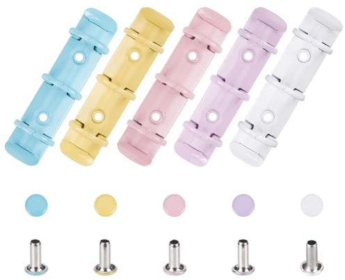 GORGECRAFT 5 Stück 3 Ring Binder Clip Aus Metall Und Eisen O Typ Organizer Mechanismus Ersatz Für Brief Notizbuch Lose Blätter Binderücken Kämme Runde Clips Ordner Zum Erstellen von Ordnern DIY