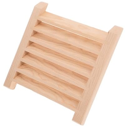 Gadpiparty Volets d'aération stores de sauna panneau de persienne de ventilation pour sauna évent carré fenêtre d'obturation de sauna outil de ventilation de sauna stores évent en bois Khaki