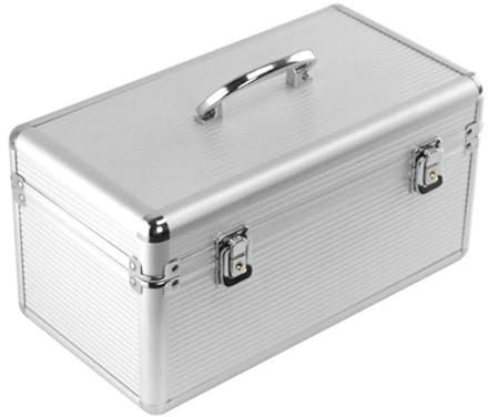SANRLO Hard Drives Case 3.5inch 10 Bay Protective Suitcase With Foam External Hard Drives Carrying Case Storage Box