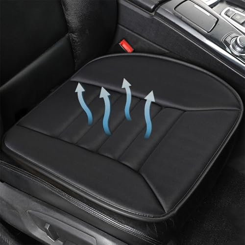 JSYDMA 1 Pack Auto-Sitzkissen Für VW Golf 7 MK7 VII 7.5 R-Line, Orthopädisches Sitzkissen Memory Foam Stuhlkissen Komfort Sitzauflage für Hüfte,A-Black