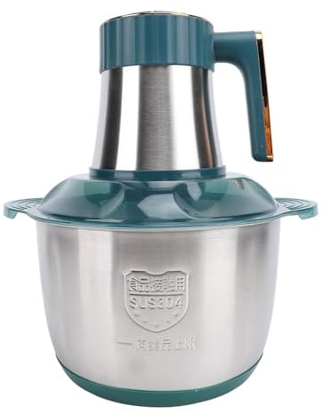 Robot da Elettrico, Tritatutto Elettrico Multifunzione in Acciaio Inossidabile da 500 W 5 Litri per Verdure Frutta Patate Cipolle Aglio e Noci, Tritacarne per Uso
