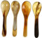 Garneck 4 Stücke Große Kaffee Löffel Echte Buffalo Horn Distel Suppe Dessert Scoops Für Tee Zeit Präsentieren Set
