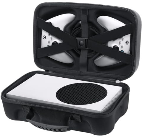 Custodia da viaggio antiurto serie S, borsa rigida per console, cavi e accessori, valigia protettiva con doppia cerniera e maniglia imbottita