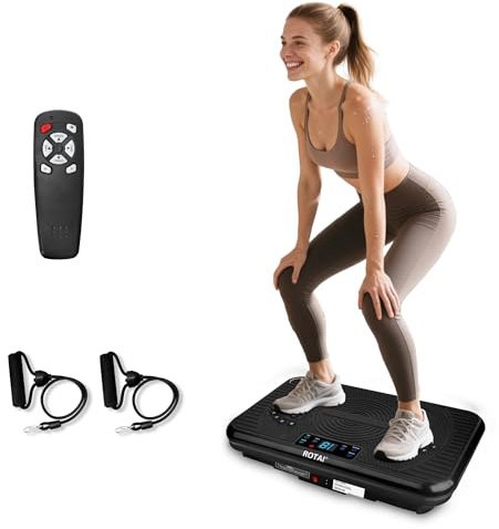 ROTAI Shake Plate Vibration Exercise Machine for Lymphatic Drainage Massager & Weight Loss, 400 lbs Capacity Whole Body Vibrating Plate Workout for Women and Men