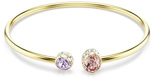 Swarovski Chroma bangle, Mixed cuts, Multicolored, Gold-tSwarovski One plated