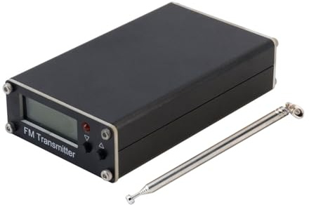 Weytoll FM-Transmitter, 0,5 W Stereo-FM-Radiosender, 76–108 MHz einstellbare Frequenz, 2000 m Reichweite, mit -Eingang, für Handy, PC und MP3-Player (Schwarz)