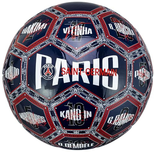 PSG Fußball mit Unterschriften der Spieler – Offizielle Kollektion Paris Saint Germain – Größe 5
