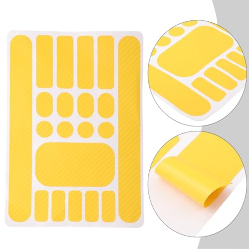Cycling Frame Chain Guard Sticker Carbon Look Anti-scratch Tape For Mountain Bike Fork And Tube Protection Transparent Pvc(yellow)
