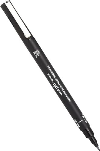 Uni Pin Fineliner-Zeichenstift, Pinselspitze, Schwarz, 1 Stück