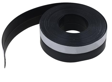 SHANOER Door Seal Strip 16 Feet Length, Black Weather Stripping for Doors and Windows Door Draft Stopper Frameless Adhesive Soundproof Under Door Seal