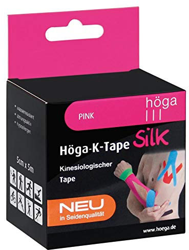 Höga-K-Tape-Silk pink kinesiologischer Tape in Seidenqualität, 5 cm x 5m