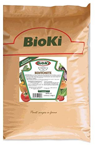 Bioki Bentonite Naturale per Agricoltura Bio micronizzata, busta da 8 kg